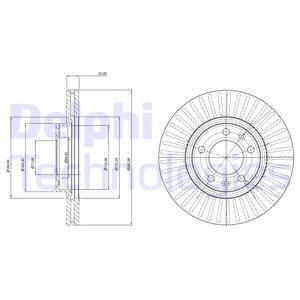 DELPHI Тормозной диск BG3835