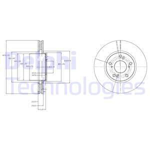 DELPHI Тормозной диск BG3851