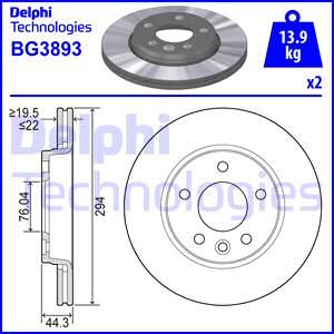 DELPHI Bremžu diski BG3893