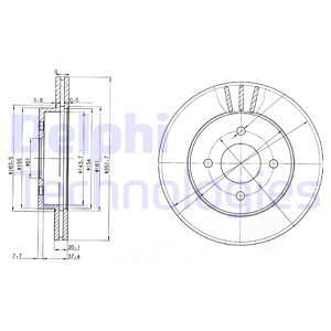 DELPHI Тормозной диск BG3932