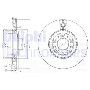 DELPHI Тормозной диск BG3951