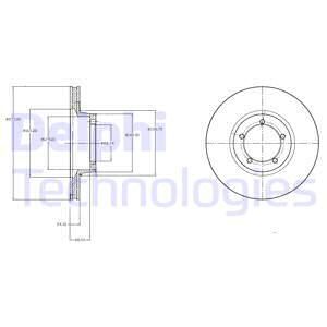 DELPHI Тормозной диск BG3984