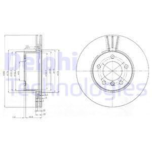 DELPHI Тормозной диск BG3998