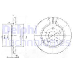 DELPHI Тормозной диск BG4001