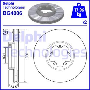 DELPHI Bremžu diski BG4006