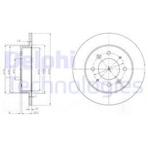 DELPHI Тормозной диск BG4017