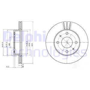 DELPHI Тормозной диск BG4047