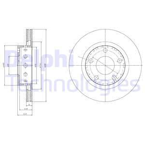 DELPHI Bremžu diski BG4057