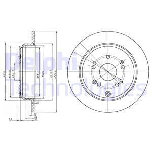 DELPHI Тормозной диск BG4064