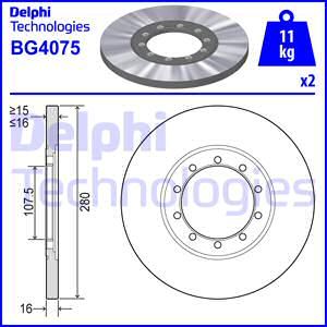 DELPHI Bremžu diski BG4075