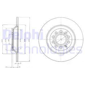 DELPHI Тормозной диск BG4088