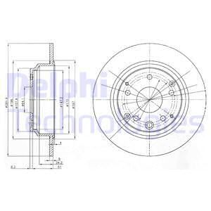 DELPHI Тормозной диск BG4095