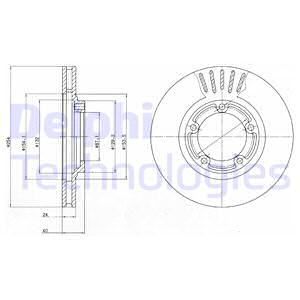 DELPHI Тормозной диск BG4098