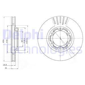 DELPHI Тормозной диск BG4106