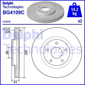 DELPHI Bremžu diski BG4109C