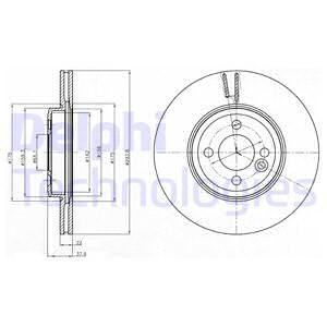 DELPHI Тормозной диск BG4184