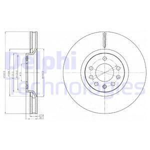 DELPHI Тормозной диск BG4185