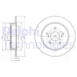 DELPHI Тормозной диск BG4222