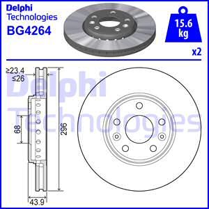 DELPHI Bremžu diski BG4264