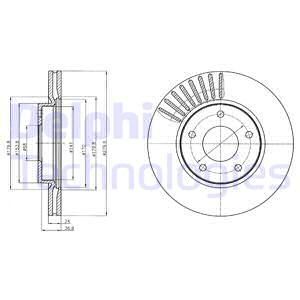 DELPHI Тормозной диск BG4282