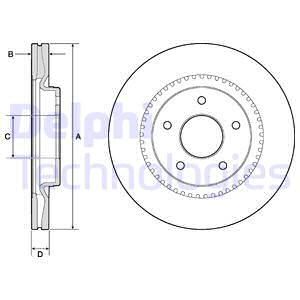 DELPHI Тормозной диск BG4283