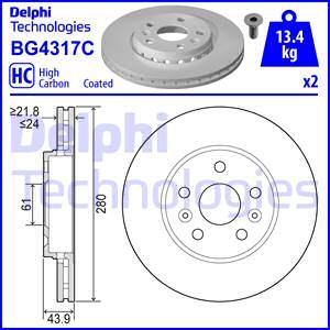 DELPHI Bremžu diski BG4317C