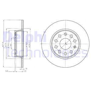 DELPHI Тормозной диск BG4324