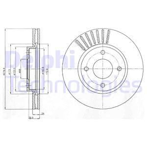 DELPHI Тормозной диск BG4337