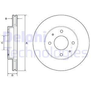 DELPHI Тормозной диск BG4537