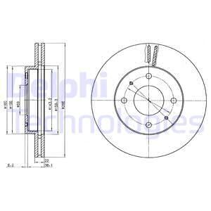 DELPHI Тормозной диск BG4537C