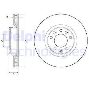 DELPHI Тормозной диск BG4674C