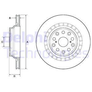 DELPHI Bremžu diski BG4685C