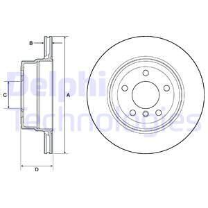 DELPHI Тормозной диск BG4695C