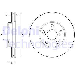 DELPHI Тормозной диск BG4711C