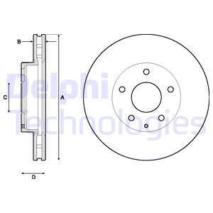 DELPHI Тормозной диск BG4712C