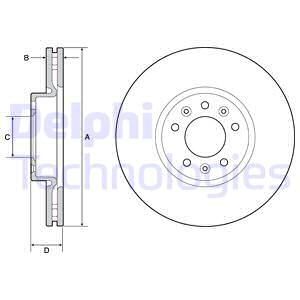 DELPHI Тормозной диск BG4805C