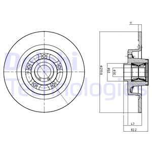 DELPHI Bremžu diski BG9027RS