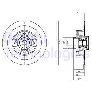 DELPHI Bremžu diski BG9028RSC