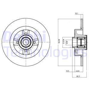 DELPHI Bremžu diski BG9032RSC