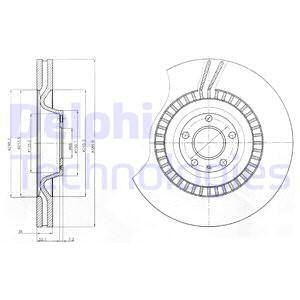 DELPHI Тормозной диск BG9070