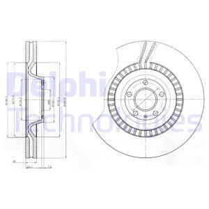 DELPHI Тормозной диск BG9070C