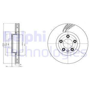 DELPHI Тормозной диск BG9100