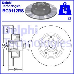 DELPHI Bremžu diski BG9112RS