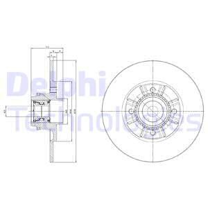 DELPHI Тормозной диск BG9114RSC