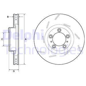 DELPHI Тормозной диск BG9128C