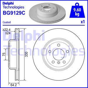 DELPHI Bremžu diski BG9129C