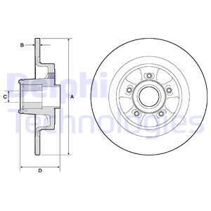 DELPHI Тормозной диск BG9133RS