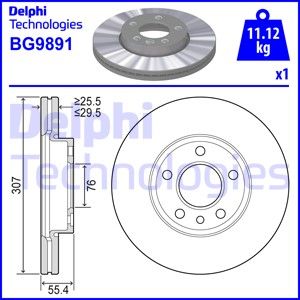 DELPHI Bremžu diski BG9891