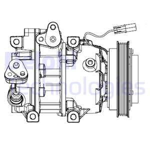 DELPHI Компрессор, кондиционер CS20493