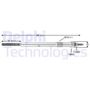 DELPHI Свеча накаливания HDS383